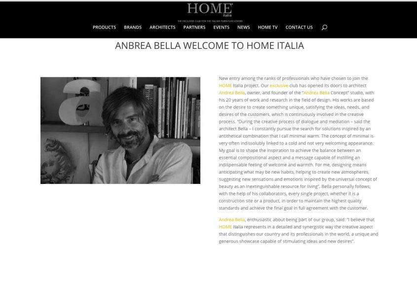 Andrea Bella Concept e Home Italia
