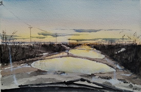 Sunset on zero line