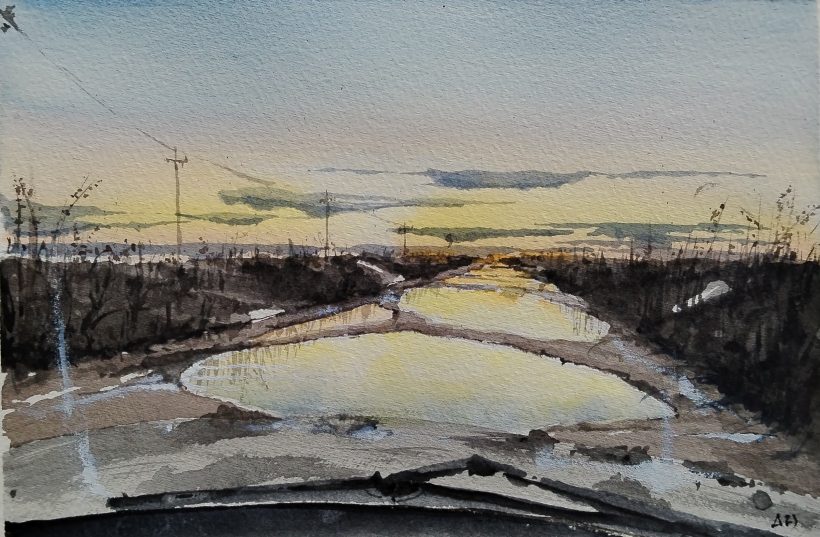 Sunset on zero line